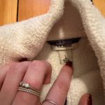 L.L. Bean Aztec Sweater Fleece Sherpa Hybrid Pullover Blue Size L Photo 4