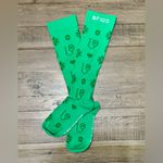 FIGS Compression Socks - Green - Holiday Ugly Sweater - Do it With Heart - Small Photo 1