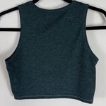 Girlfriend Collective  High Neck Heather Forest Green Cropped‎ Tank Size Small Photo 4