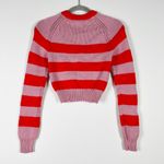 Marni Made In Italy Cropped Cutout Striped Wool Knit Stretch Pullover Sweater 40 Photo 2