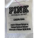 VS Pink Logo Lace Back Cut Out Long Sleeve White Shirt Size‎ Large Athleisure Photo 3