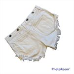 We The Free  (Free People) Dayflower White Denim cut-off Shorts Photo 3