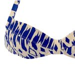 J.Crew Blue & White Underwire Bikini Top 34C – Sweetheart Halter EUC Photo 5