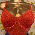 Rachel Roy lace teddy bodysuit in orange/coral size L Photo 1