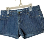 Vintage Blue Heart Y2K Denim Shorts‎ Size 31 inch Waist Photo 0