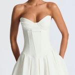Babyboo Elegant White Strapless Dress SALMA MIDI DRESS - IVORY Photo 6
