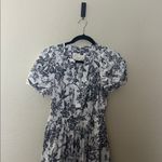 Anthropologie  Somerset Maxi Dress Grey Floral Vines Birds Size XS Photo 3