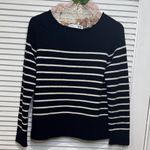 ZARA Black and White Striped Sweater Photo 2