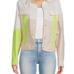 MARISSA WILSON Women’s Melanie Colorblock in Cream and Green Jacket Size S Photo 0