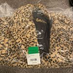 Kendall + Kylie Faux Fur Animal Print Jacket in Natural Large Regular Photo 4