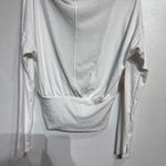 Free People Movement White Ribbed Hooded Pullover Sz S NWT Photo 2