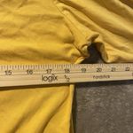 Charter Club  Shirt Womens Large Mustard Yellow Embroidered Split Neck Long Slv Photo 4