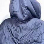 Hollister Women's Size Medium Puffer Jacket Sherpa Lined Hooded Navy Blue Photo 6