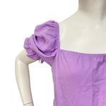 SheIn Women's Purple Square Neck Puff Sleeve Dress size XL us 12 Pastel Mini Photo 6