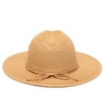 San Diego Hat Company x Anthropologie Women's Water Repellent Fedora w/ Tie New! Tan Photo 1
