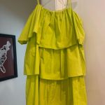 Lime green mini ruffle dress Photo 0
