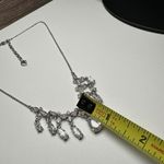 Carolee Rhinestone Silver Tone Clear Necklace Evening / Wedding Wear Signed Photo 6