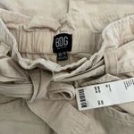 Urban Outfitters NWT BDG Umber Tie-Front Paperbag Cream Straight Leg Pants XS Photo 4