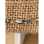 Sterling Silver Glass Beads Pearl choker necklace Gray blue GUC N4 Photo 2