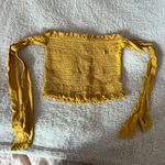 yellow smocked tube top Photo 2
