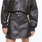 H & M New with Tags Faux Leather Biker Mini Skirt Photo 12