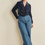 Venus Denim and Pinstripe Blazer Photo 3
