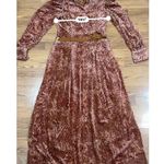 Ulla Johnson Thalia Long Sleeve silk Velvet Burnout Shirtdress Sienna Size 2 Photo 6