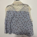 POL Crochet Lacy Floral Sleeveless Blouse Top With Front Pockets Photo 7