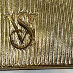 Victoria's Secret Victoria Secret Bombshell Metallic Logo Pleated Clutch Gold NWT Photo 4