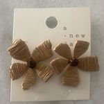 A New Day  raffia flower pedal with stone earrings Fashion jewelry New Photo 0