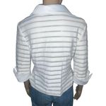 JS Collections sheer stripe zippered top Photo 3