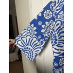 Tibi  Women's Blue White Floral Cotton Classic Chic Wrap Mini Dress Size 6 Photo 3