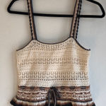 American Eagle Outfitters y2k Crochet Tank Top Front Tie Size Small Photo 0