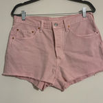 Levi's  501 High Rise Cut Off Pink Denim Shorts Women's Size W31 Photo 0