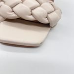 Steve Madden  Sandals Womens 6 Cream Kenley Braided Heeled Sandals Mules‎ Heels Photo 9