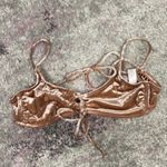 No Boundaries  Women’s NoBo Blush Pink Velvet Cheetah Print Swim Bikini Top Sz M Photo 4