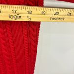Talbots  Cardigan Petites P Red Wool Cable‎ Knit Gold Button Vintage Quiet Luxury Photo 3