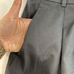 Max Mara  Studio Sz 12 Cotton Cropped Trousers Pants Black Pleated Front Italy Photo 6