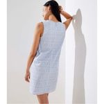 Loft Eyelet Split Neck Sleeveless Shift Tunic Mini Dress Powder Blue Size 2 Photo 4