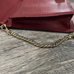Rebecca Minkoff Burgundy textured leather Paris Clutch with gold-tone hardware! Photo 8