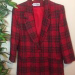 Diane Von Furstenberg Vintage 80s DVF Wool plaid blazer Photo 1
