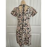 Collective Concepts Vibrant Floral Sheath Mini Dress Back Cut Outs Sz S Photo 4