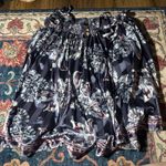 Free People  Floral Blue and White Sleeveless Romper Photo 3