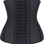 Womens Waist Trainer‎ Large Black Breathable Latex Shaper Photo 4