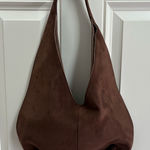 JW Pei  Dara Faux Suede Hobo Shoulder Bag in Mocha Brown Photo 0