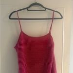 Mango Hot Pink Spaghetti Strap Knit Maxi Dress Photo 1