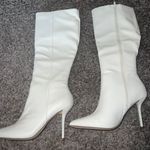 Shop Priceless White Pointy Heeled Boots Photo 3
