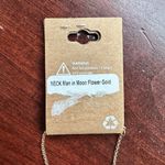 NWT Gold Tone Crescent Moon Real Dried Pressed Flower Daisy Necklace Photo 4