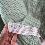 ZARA ‎ Women’s Mint Green Wool Blend Chunky Cable Knit Sweater Large Long Sleeve Photo 6