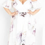 City Chic New!  Sweet Bella‎ Maxi Dress - ivory, women's plus size 16 Photo 0